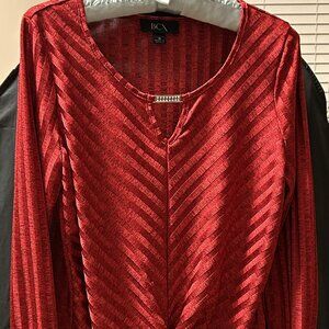 BCX - Red Blouse - Woman's Medium - New